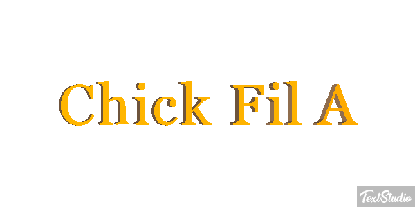 Chick Fil A Texteffekt