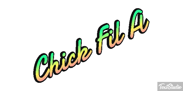 Chick Fil A Texteffekt