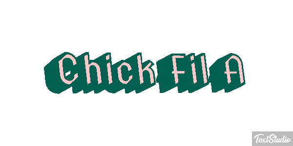 Chick Fil A Texteffekt