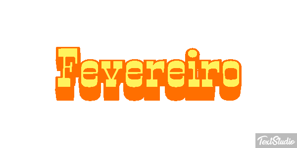 Fevereiro Text effect