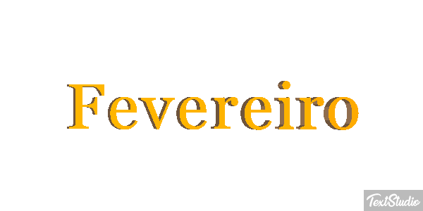 Fevereiro Text effect