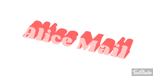 Alice Mail Effet de texte
