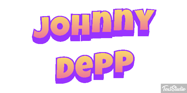 Johnny Depp Text effect