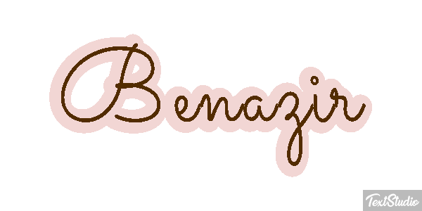 Benazir Efecto de texto