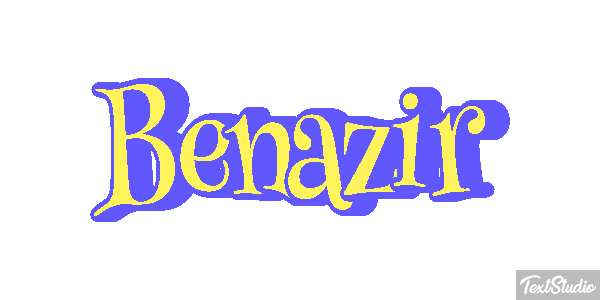 Benazir Efecto de texto