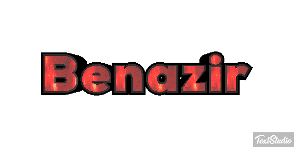 Benazir Efecto de texto