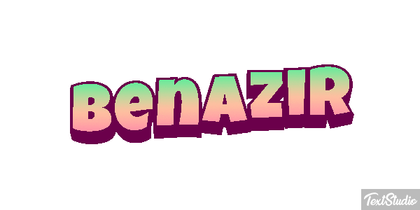 Benazir Efecto de texto