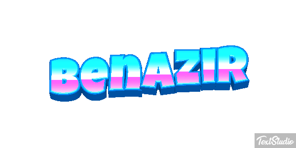 Benazir Efecto de texto