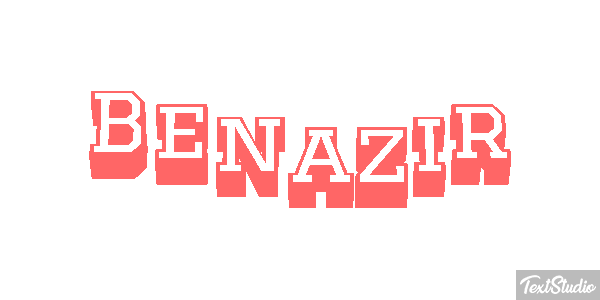 Benazir Efecto de texto
