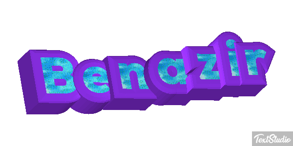 Benazir Efecto de texto