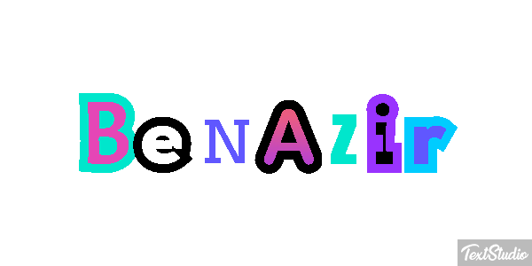 Benazir Efecto de texto