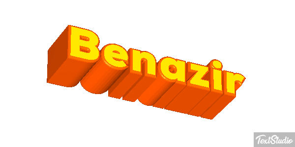 Benazir Efecto de texto