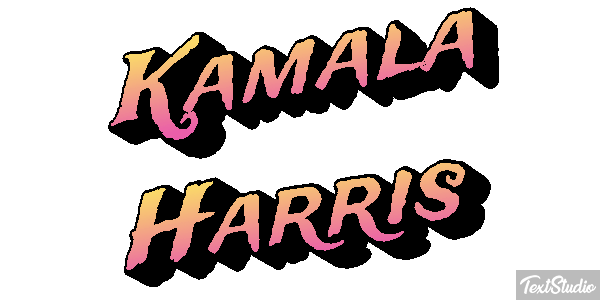Kamala Harris Text effect
