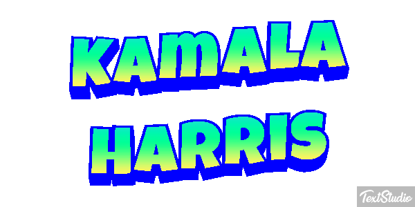 Kamala Harris Text effect