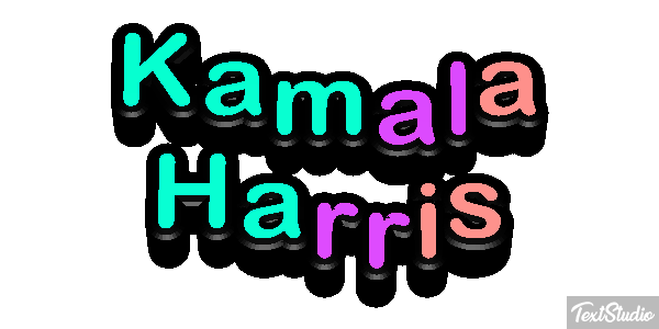 Kamala Harris Text effect