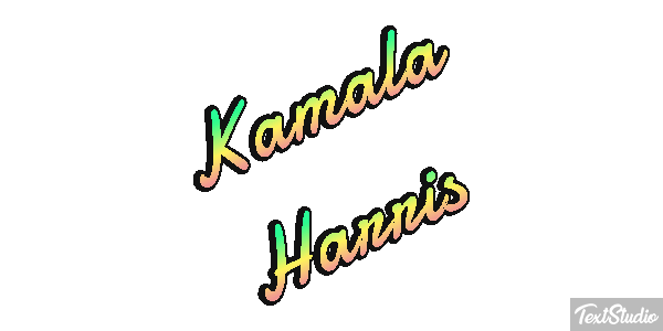 Kamala Harris Text effect