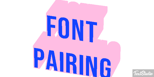 Font Pairing Text effect