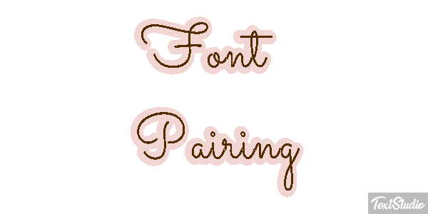 Font Pairing Text effect