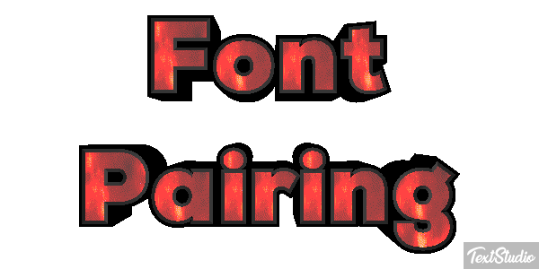 Font Pairing Text effect