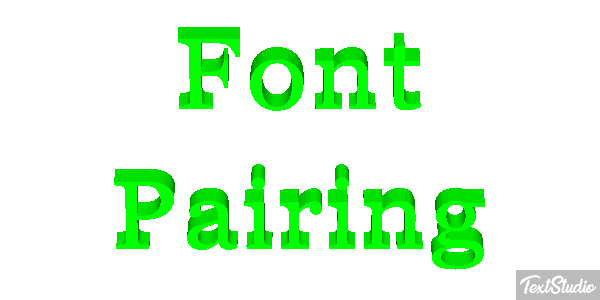 Font Pairing Text effect