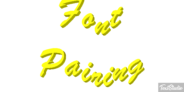 Font Pairing Text effect