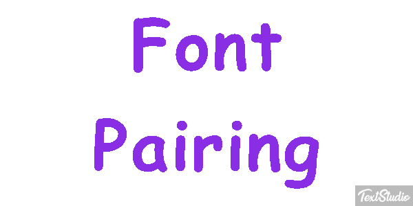 Font Pairing Text effect