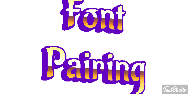 Font Pairing Text effect