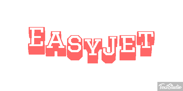 EasyJet Efecto de texto