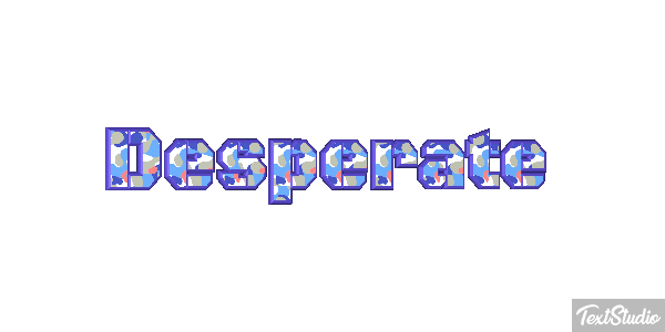 Desperate Tekst effect