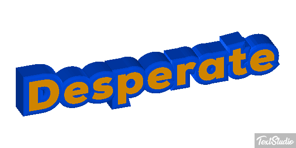 Desperate Tekst effect