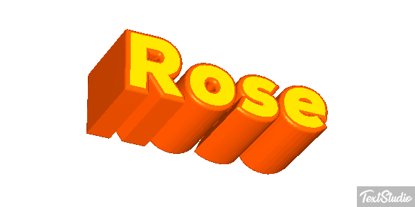 Rose Text effect