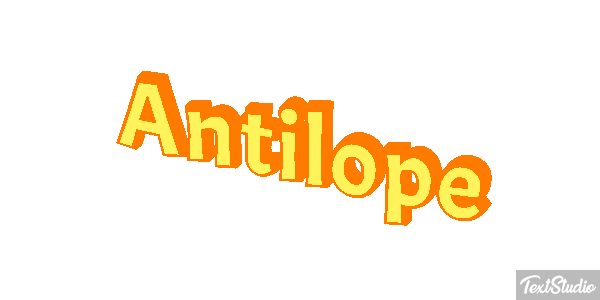 Antilope Texteffekt