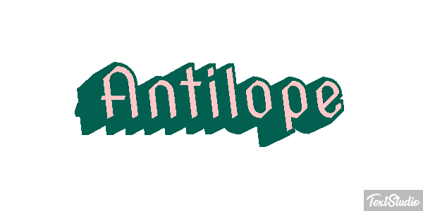 Antilope Texteffekt