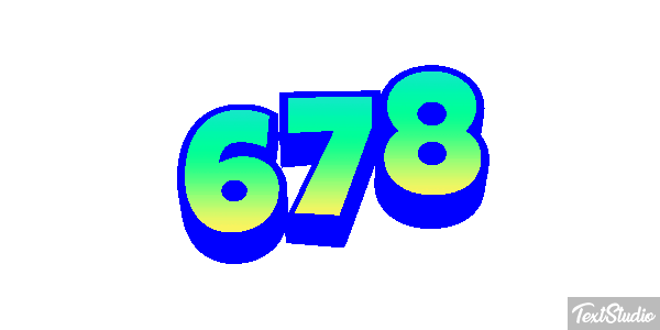 678 Text effect