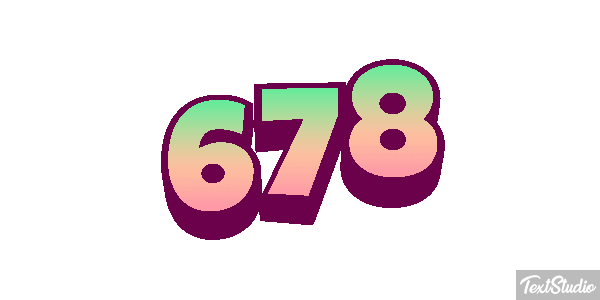 678 Text effect