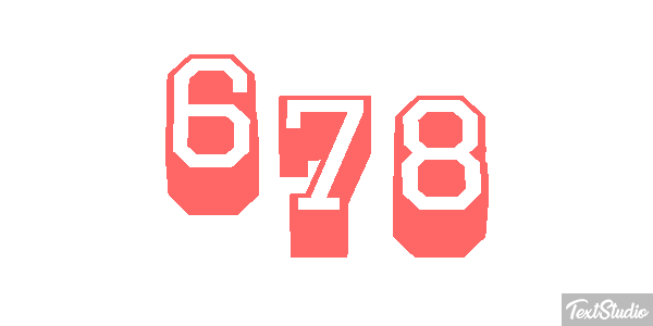 678 Text effect