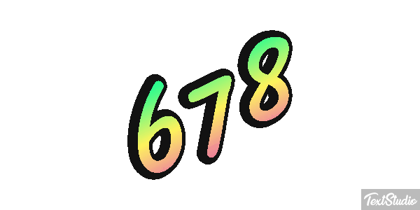 678 Text effect
