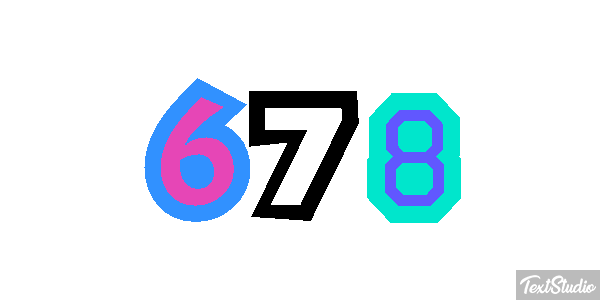678 Text effect