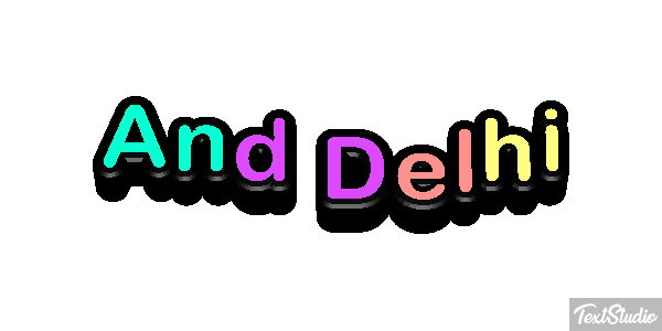 And Delhi Effetto testo