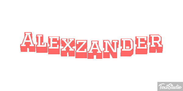 Alexzander Text effect