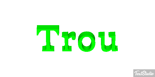 Trou Effet de texte