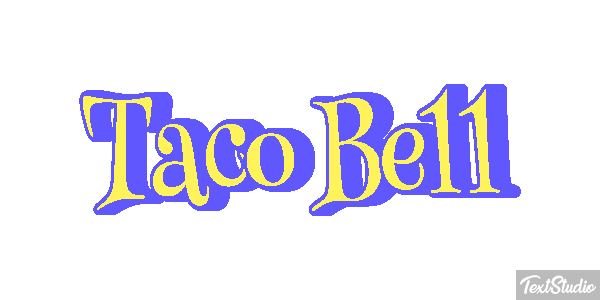 Taco Bell Tekst effect