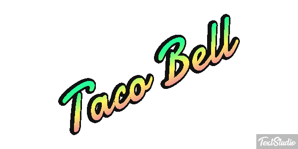 Taco Bell Tekst effect