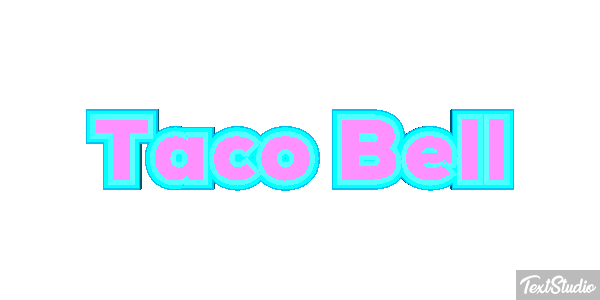 Taco Bell Tekst effect
