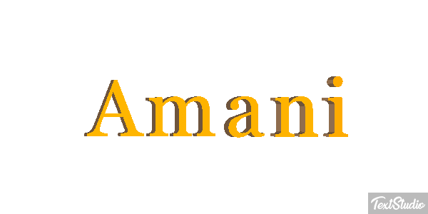Amani Text effect