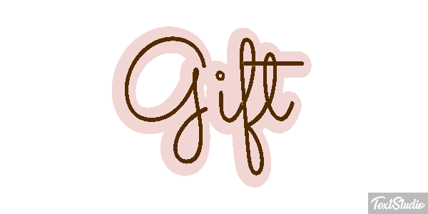 Gift Efeito do texto
