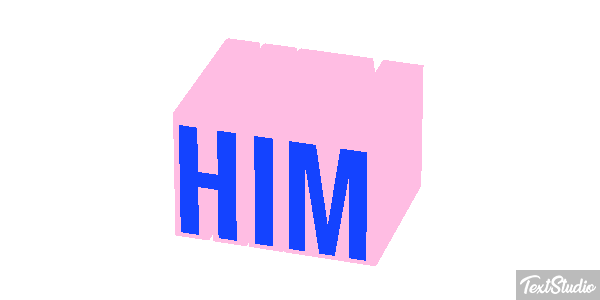 Him Text effect
