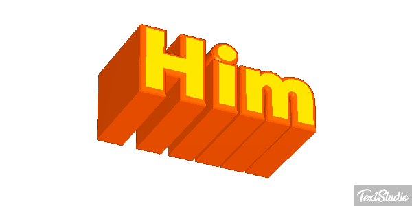 Him Text effect