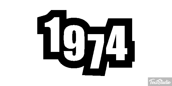 1974 Text effect