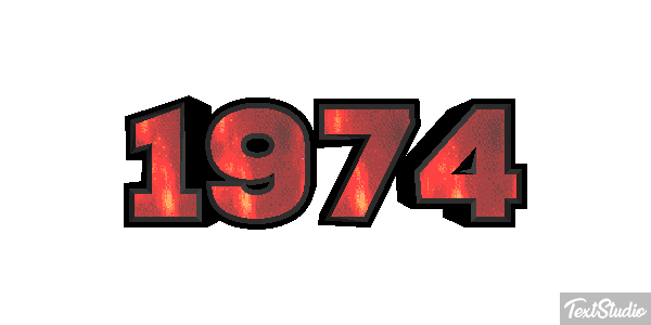 1974 Text effect